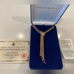 Camrose & Kross JBK Slide Necklace with Pink Accent Stones